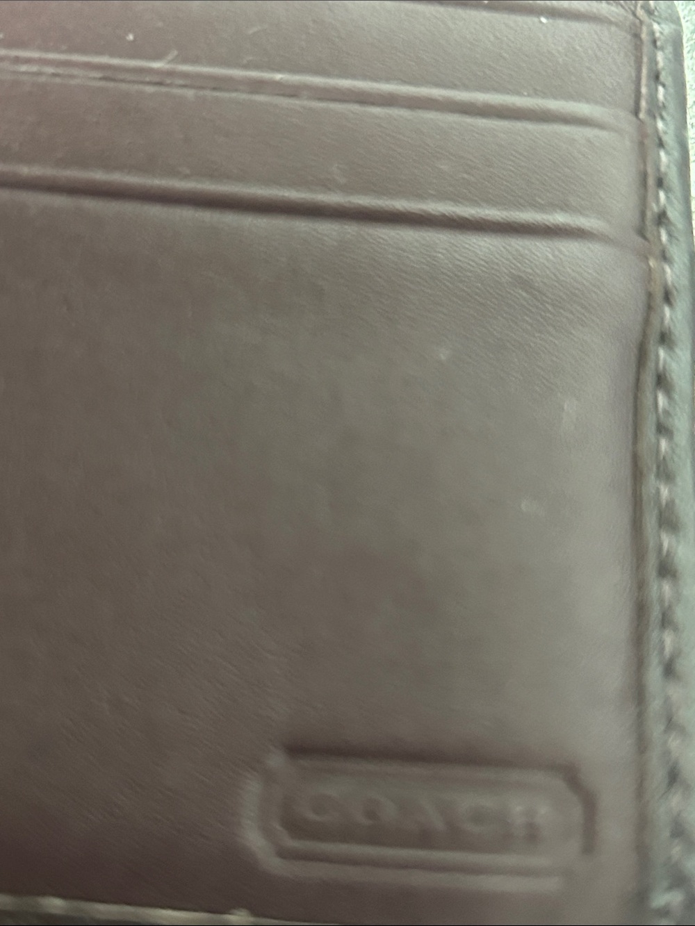 Coach Vintage Leather Trifiold Clutch Wallet in Dark Brown w/Gold Accent Approx. - Picture 13 of 13